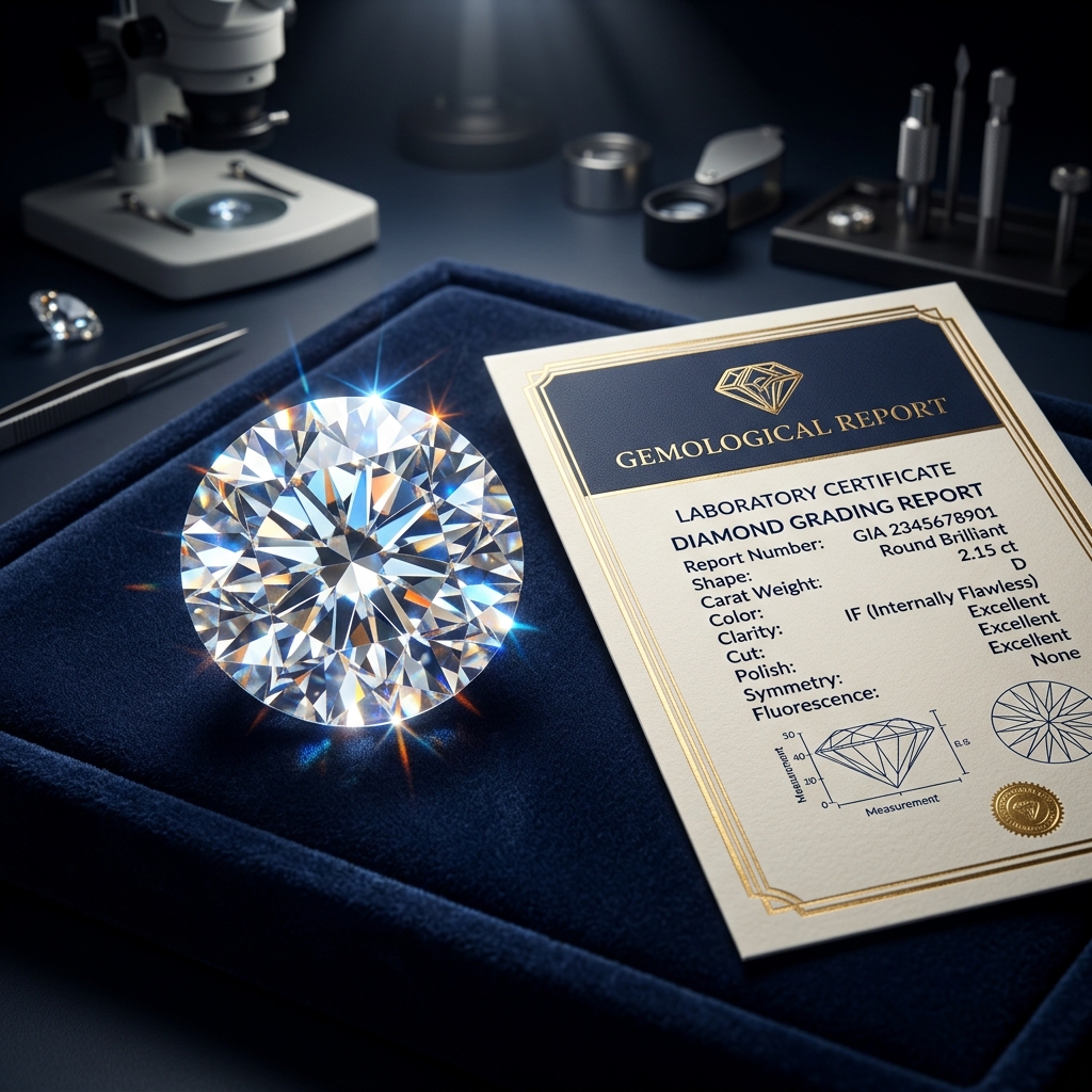 IGRL Gemstone Certificate and Diamond